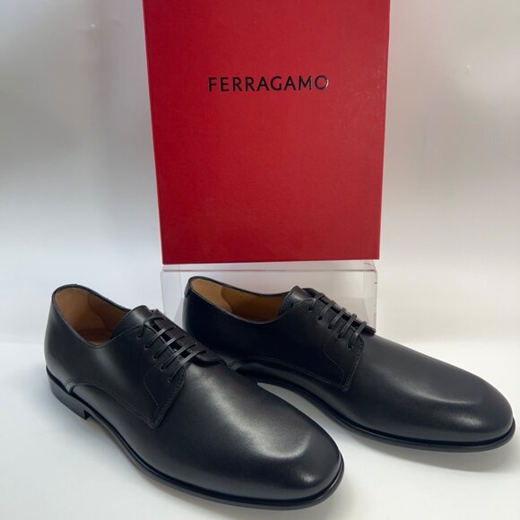 Salvatore Ferragamo Fosco Shoes Men Black Leather Shoes Size 9 main image 10
